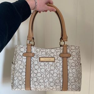 Calvin Klein Logo Cream Purse